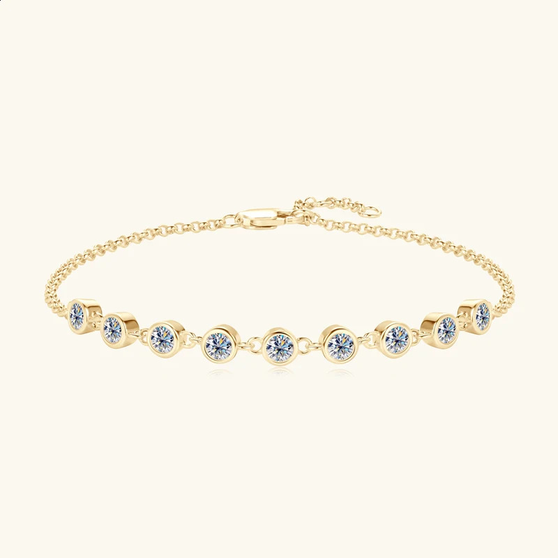 IOGOU Charm Round All Mo Silica Diamond Bracelet 925 Pure Silver Original Womens Bracelet High Quality Exquisite Jewelry 240929