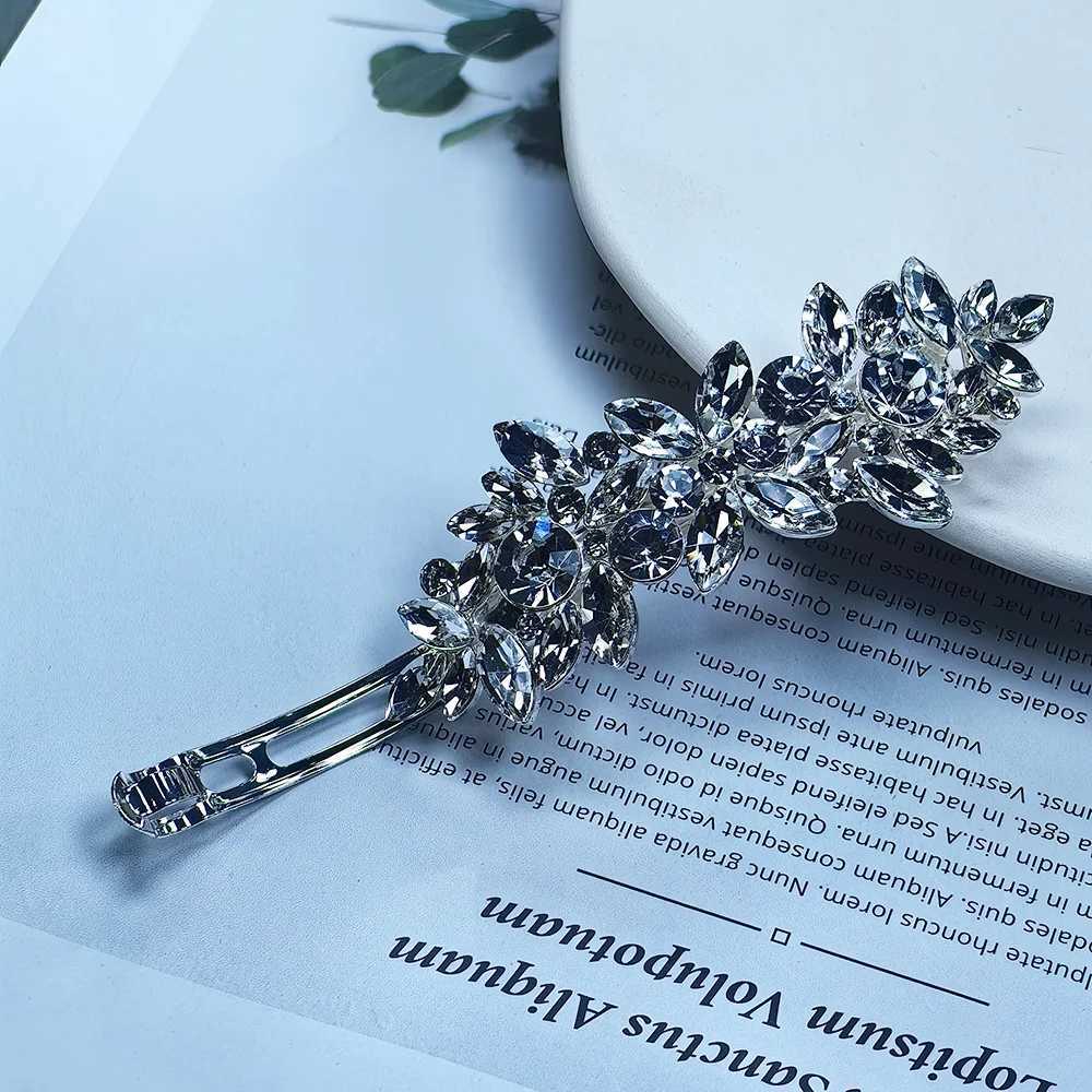 Diamond Hair Clip Flower Hair Barrel Crystal Pearl French Hair Clip Valentines Day Wedding Ball Accessories W241007