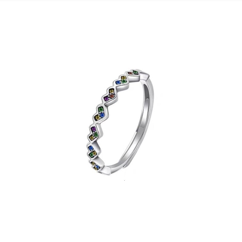 Love female index finger light luxury tail niche design, simple circle opening ring, 2024 model