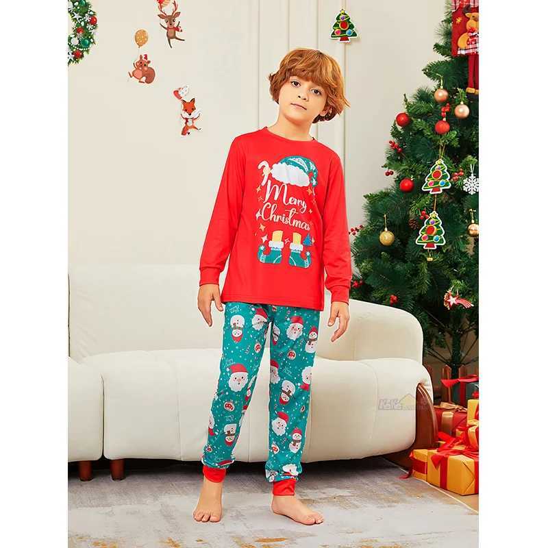 2024 New Christmas Family Set Matching Pajamas Adult and Childrens Pajamas Set Baby Diapers Casual Pajamas Family Appearance W241008