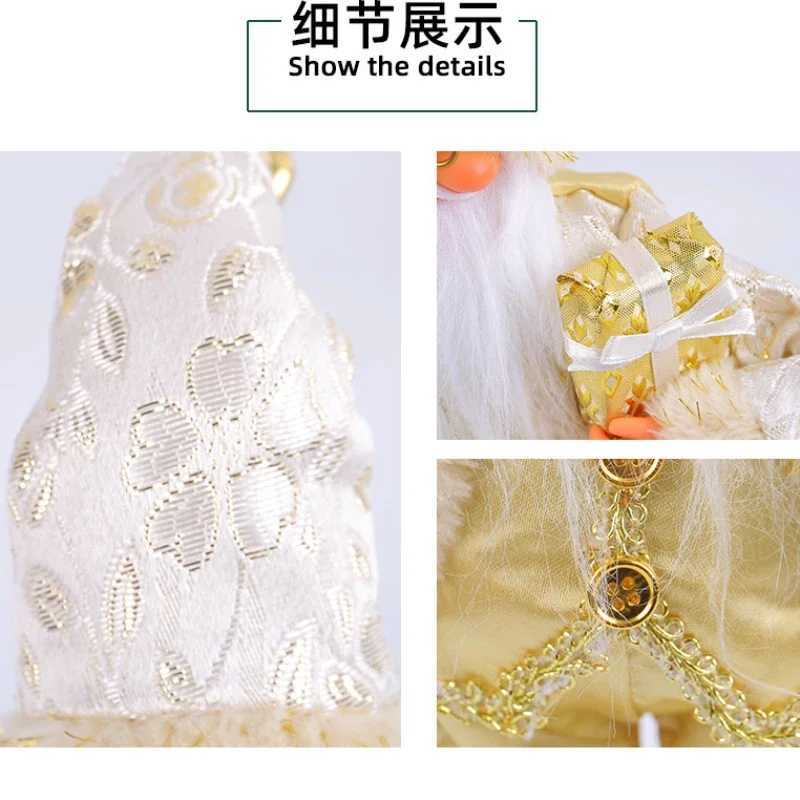 2024 Home Santa Claus Plush Doll Window Supplies 30cm Standing Fairy Garden Gift Christmas Decoration W241008