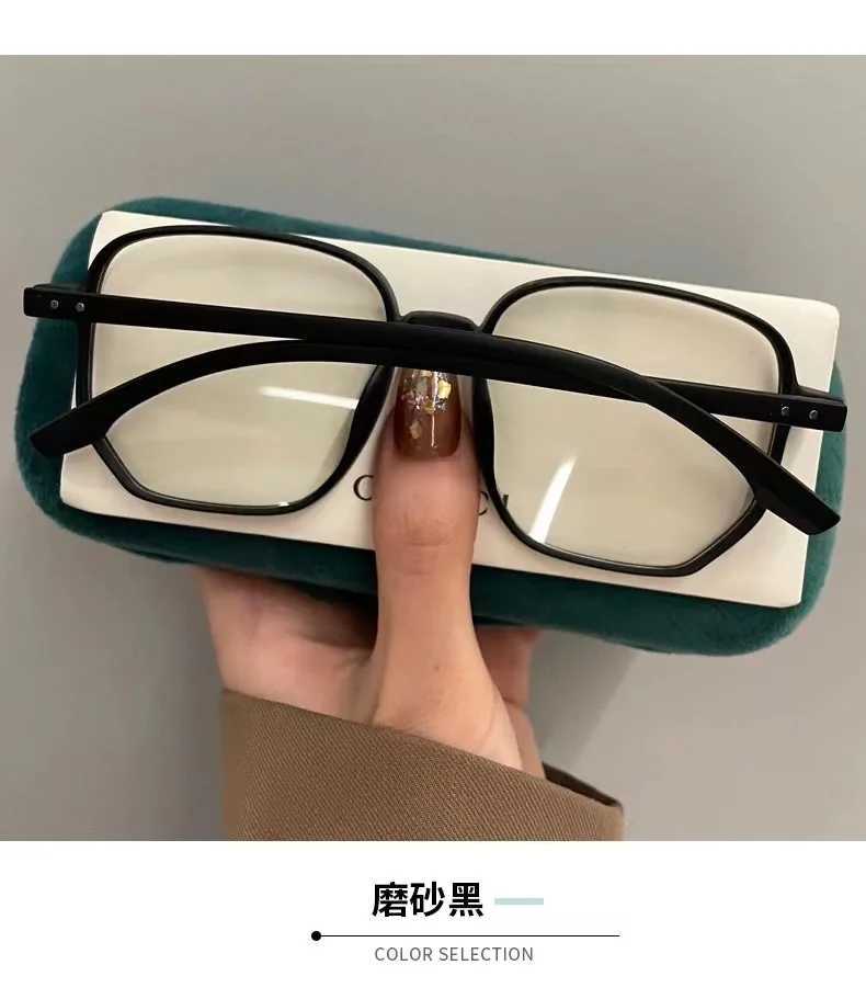 Ultra Light Myopia Glasses Men Women Minus Diopter Eyeglasses Trendy Large Size Square Frame Near Sight EyewearX241008