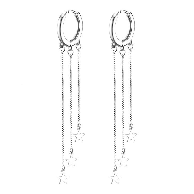 Needle Meteor Ear Buckle, Tassel Forest Earrings, Women's 2024 New Trendy Earrings