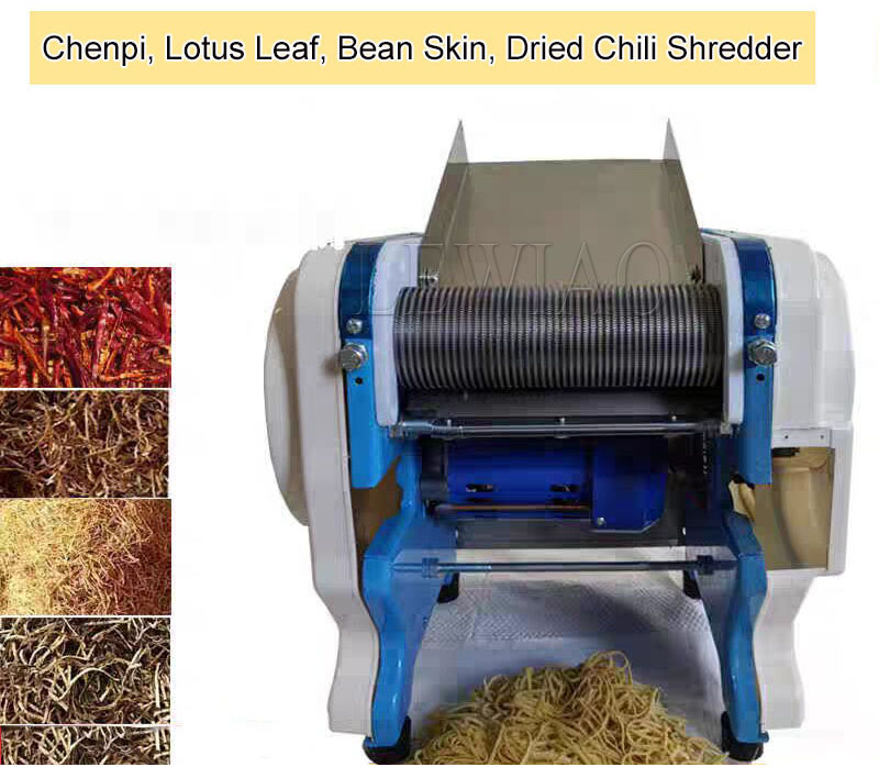 0.75-6mm Tea Leaf Cutter Machine Lemongrass Seaweed Cutting Machine Dried Pepper Shredded Machine