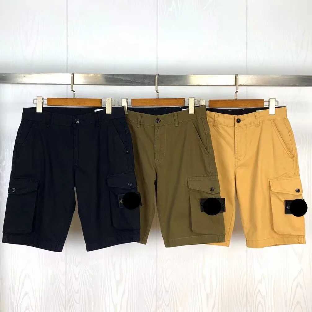2023 New Classic Cuff Embroidered Loose Casual Cargo Shorts Mens Military Side Zipper Pocket Shorts Mens ShortsW240713