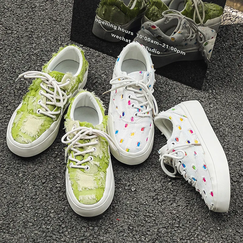 Men's Women's Raw Edge Chambray Classic Canvas Board Fashion Shoes Purple Sneakers Casual Shoes