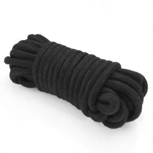2-pack 32 foot adult soft and durable cotton rope with Japanese rope game bondage black