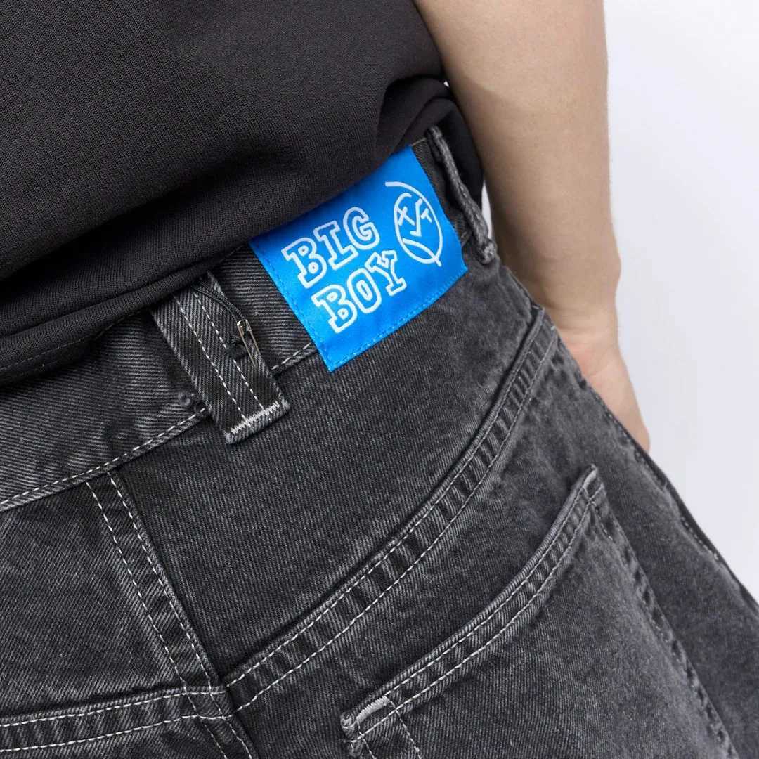 Polar Boy Shorts Y2K Pants Hip Hop Gothic Cartoon Embroidered Pocket Jeans Cowboy Gym Shorts High Waist Mens Basket ShortsW240713