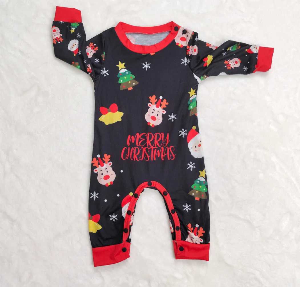 2024 New Christmas Family Pajama Cartoon Full Print Cute Soft Pajama Parent Child Matching Set 2-piece Clothing W241008