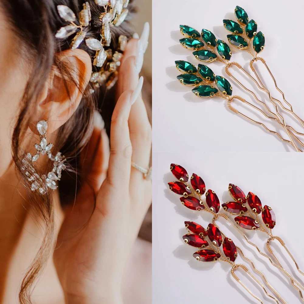10 Colors Rhinestone Small Simple Bridal Hair Pin Silver Bridal Hair Piece Women and Girls Wedding Hair Accessories W241007