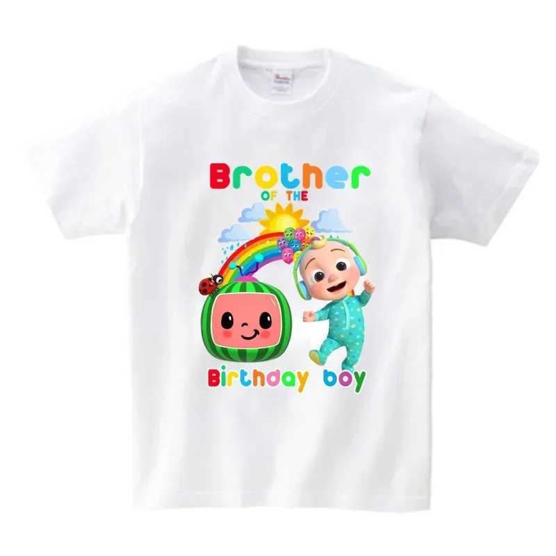Personalized Family Gift Birthday T Shirt Custom Name Short Sleeve T Shirts Boys Children Kids Clothes Daddy Mommy Party OutfitsXJ241008