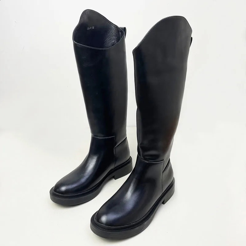 Winter Autumn Women 2024 Knee High Boots Fashion Low Heels Shoes Female Slip On Casual Ladies Long Western 240924 4