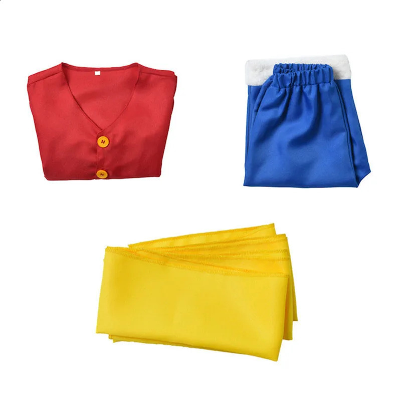 Kids Anime Luffy Cosplay Costume with Straw Hat for Boys Halloween Carnival Uniform Coat Pants Belt Full Set Dress Up 240929