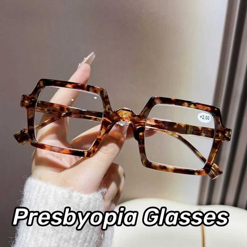 2024 Trending New Sqaure Reading Glasses Frame Women Men Computer Eyeglasses Unisex Retro Presbyopia Eyewear 0+1.0+1.5+4.0X241008