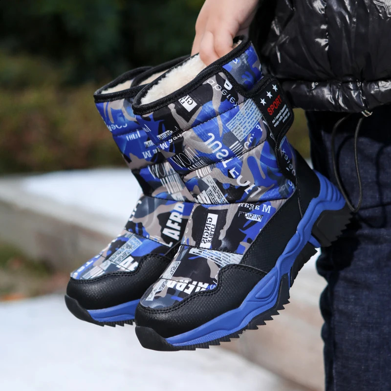 Cute Winter Girl Lipsless Snow Boots Childrens Mountain Skiing Warm Felt Boots School Outdoor Activities European Size 31-39 240925