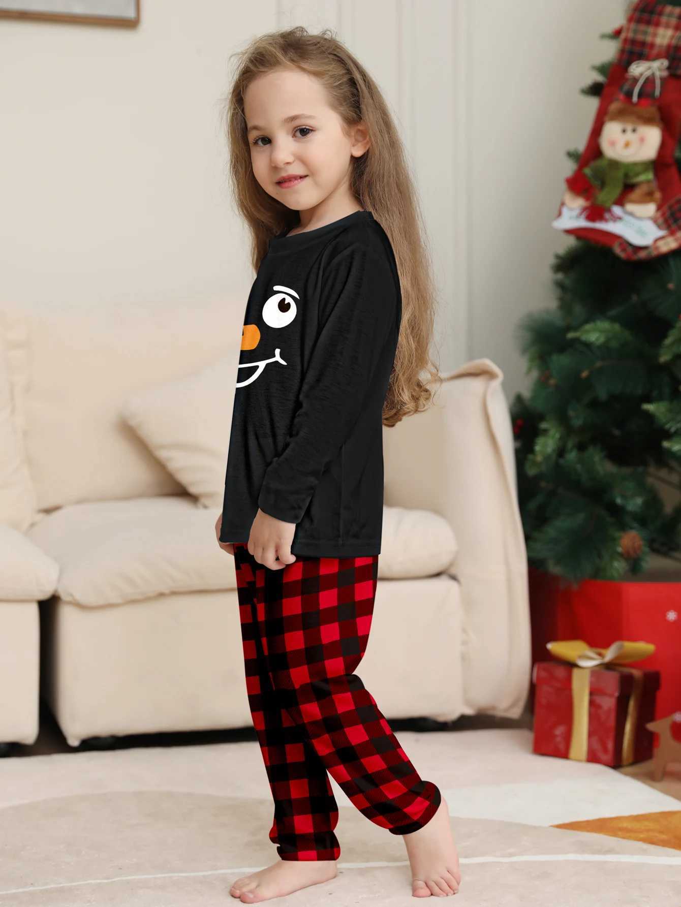 Santa Claus mother child shirt pants family matching set Christmas pajamas baby jumpsuit W241008