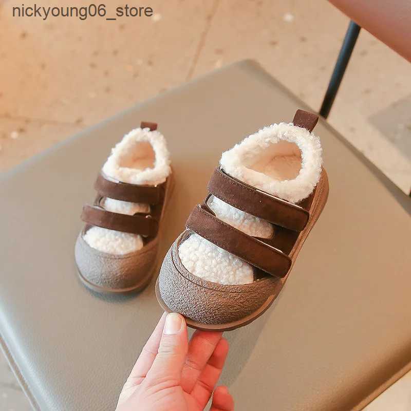 Boots Girls Shoes Winter Baby Boy Girl Boot Infant Shoe Child Plush Boot Comfortable Anti-Slippery Kid Casual Shoe Princess Plush Shoe L240910