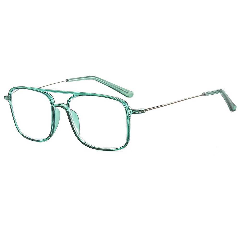 Reading Glasses Men Retro Anti Blue Light Eye Glasses Women Fashion Double Bridge Large Frame Presbyopic Eyewear +100 To +400X241008