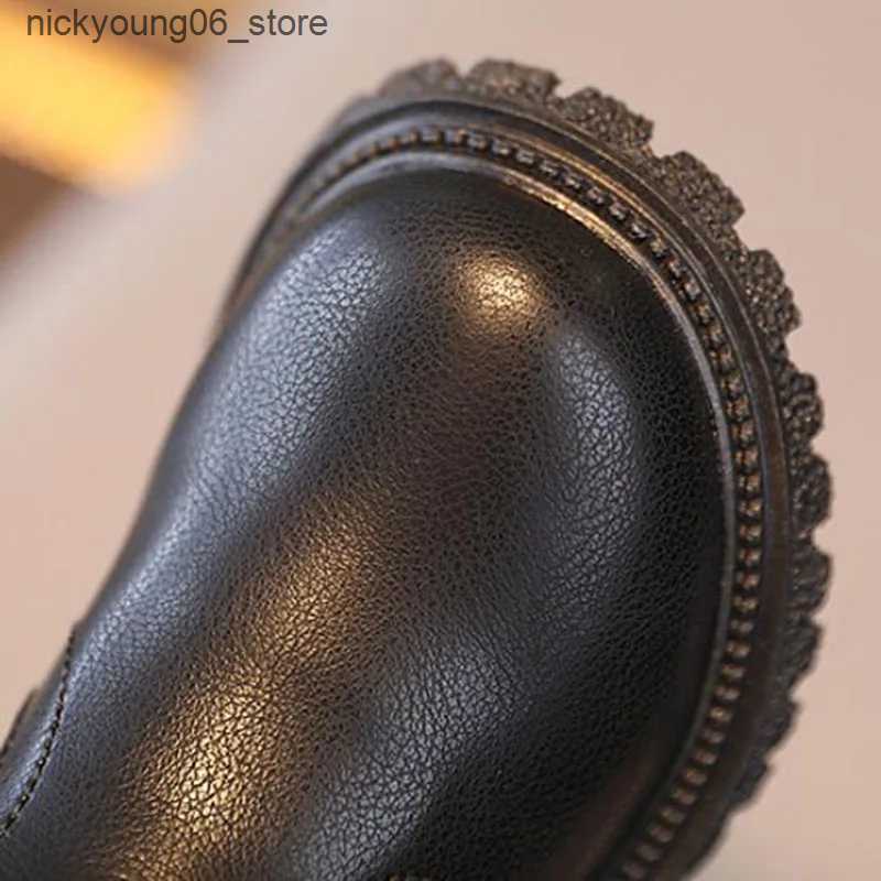 Boots Autumn Kids Short Boots Boys Leather Shoes Soft Bottom Toddler Girl Boots Size 21-30 L240910