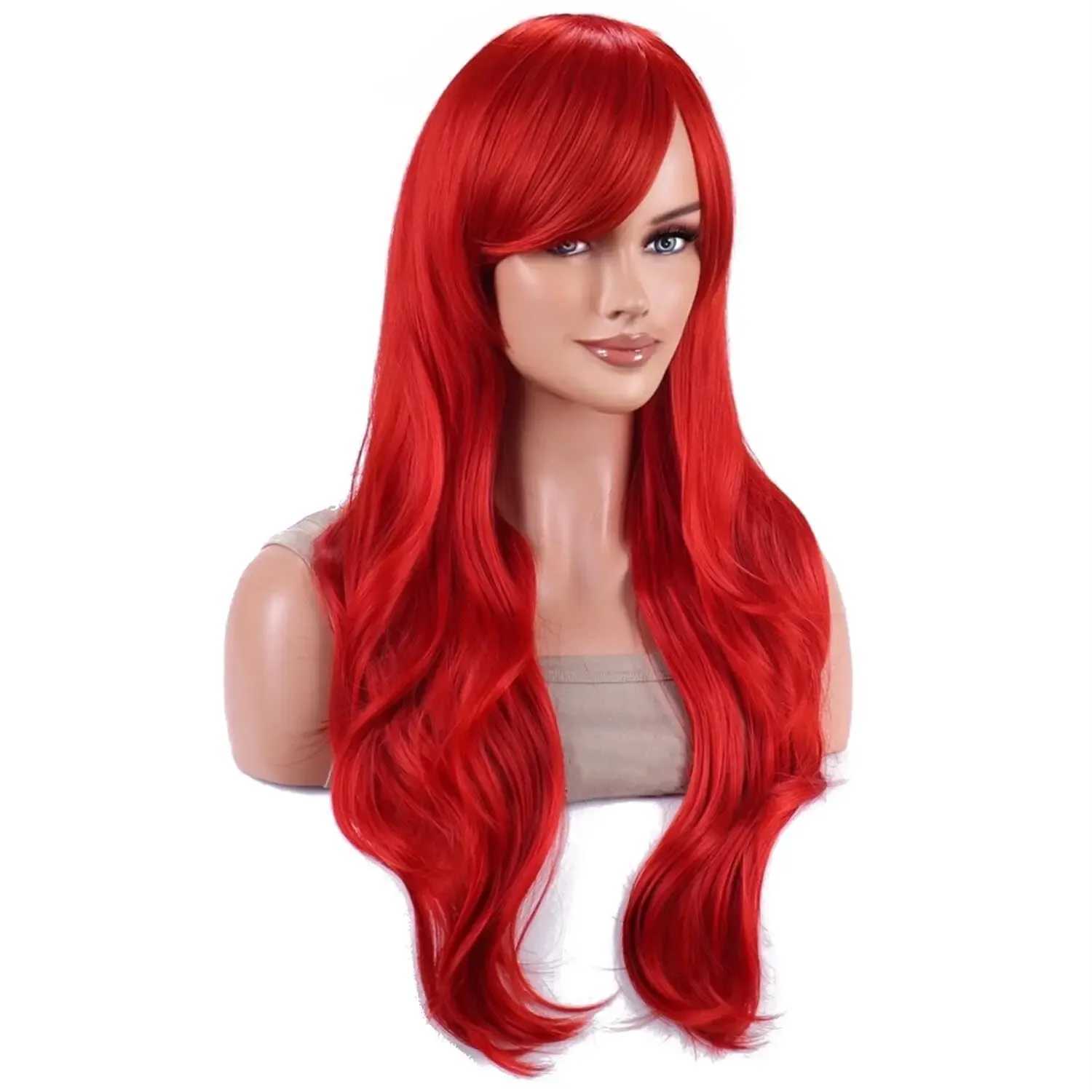 Long Red Curly Body Wave Wig Probeauty Mermaid Wig Halloween Cosplay Costume Wig for Women Fashion Wig for Daily PartyXJ241008