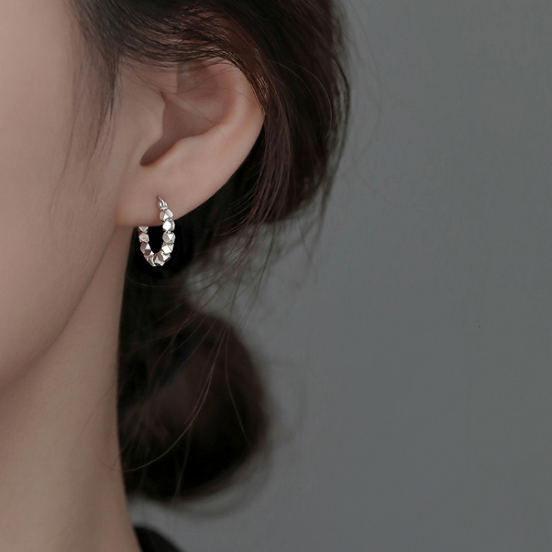 Needle Broken Sier Earrings, Women's 2024 New Collection, niche design, earrings, earrings