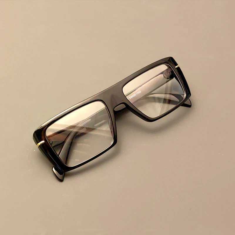 54434 Big Frame Rectangle Men Transparent Computer Glasses Frame Anti Blue Light Eyewear Blocking GlassesX241008