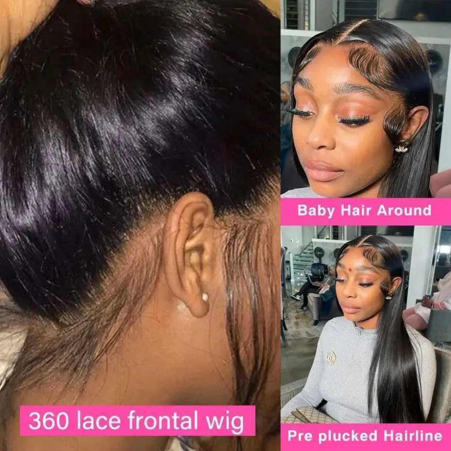 360 Full HD Lace Frontal Wig Bone Straight 32 30Inch 13x4 13x6 Transparent Lace Front Wigs Human Hair Lace Closure Wig MYLOCKMEXJ241008