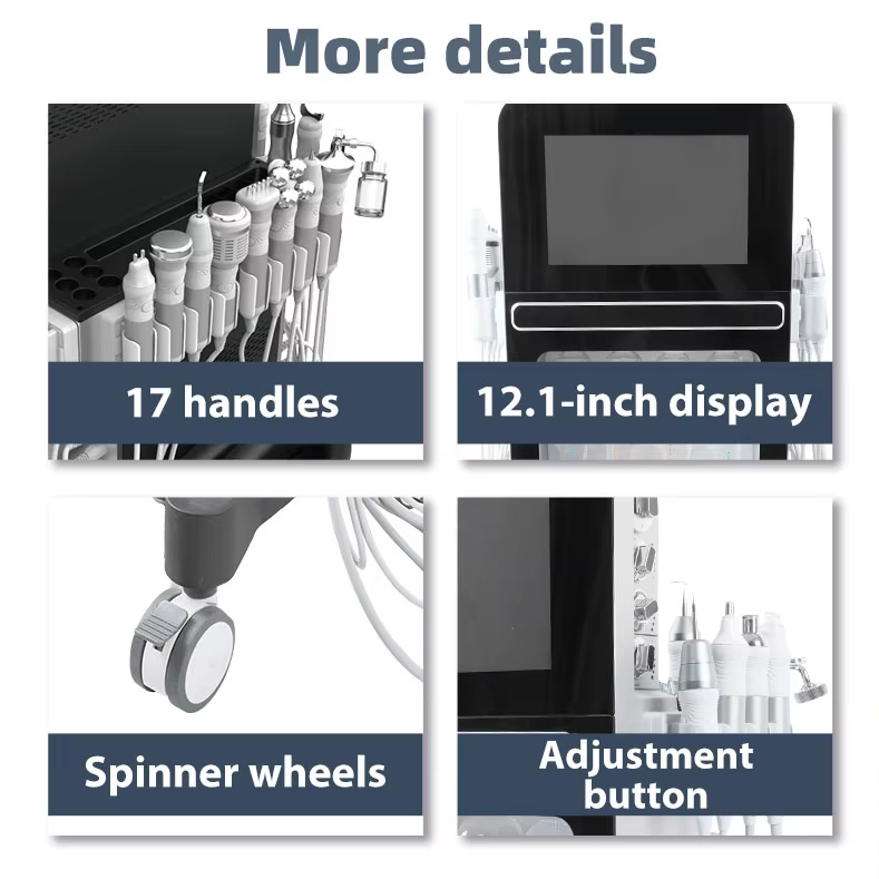 High End Multi-effect beauty Management Machine 17 in 1 Face Dermabrasion Aqua Peel Oxygen Jet Skin Revitalizer Moisturizing Diamond Peeling Salon