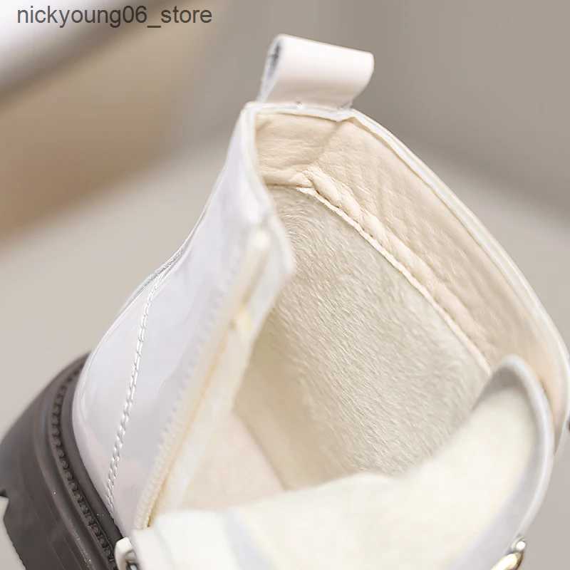 Boots Black Girls Boots Winter Children Shoes 4 To 12 Years New Fashion Non-slip Luxury Kids Waterproof Cute Ankle Boots for Girls L240910