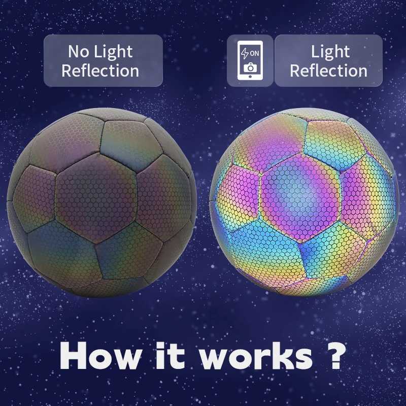 High quality 5th Rctive football luminous football PU Rctive football ball for indoor and outdoor grass trainingW241008