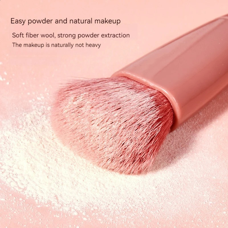 5-piece portable cosmetic brush travel with mirror box cosmetic brush set loose brush powder blusher brush eye shadow brush 241008