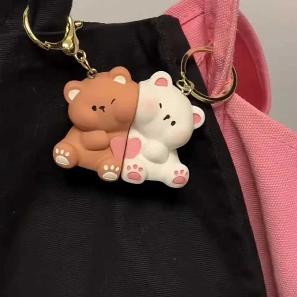 Mini Cat Keychain High Quality Resin Creative Key Ring Cute School Bag Pendant WomenX241008