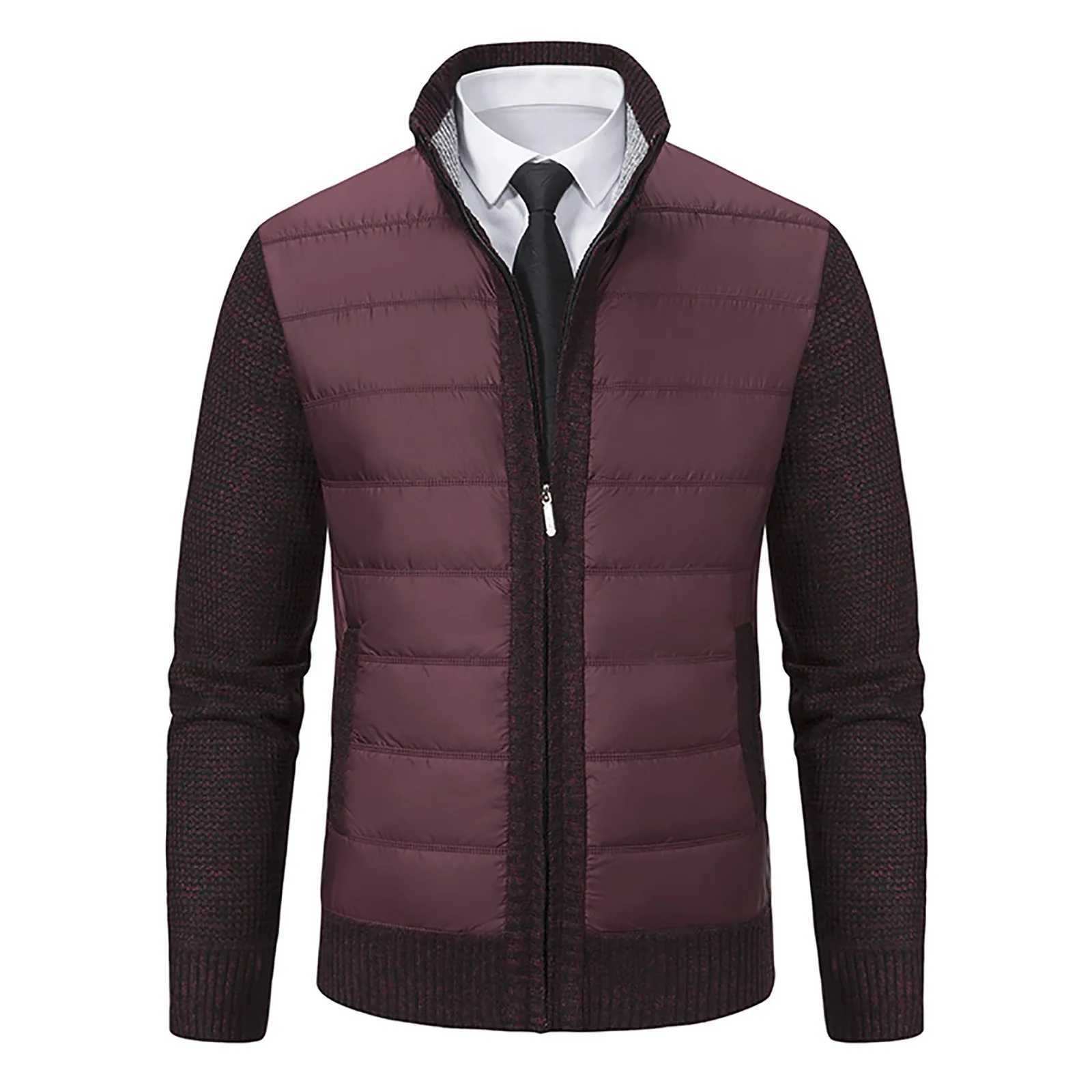Hot MenS Jacket Casual Vintage Lightweight Classic Zipper Coat Fashion Cold Weather Coldproof Warm Overcoat Winter Men ClothesXJ241008