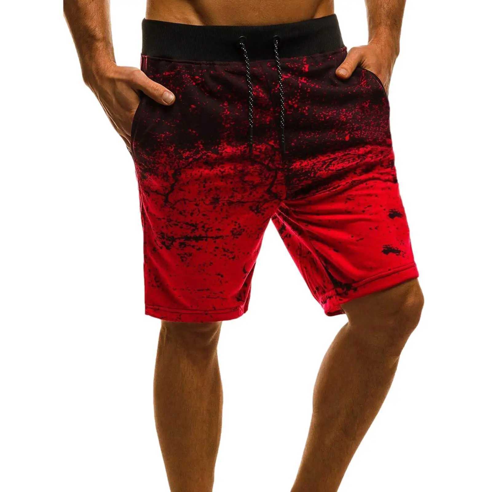 2022 mens casual shorts fashionable printed jogging shorts summer drawstring hip-hop ultra-thin exercise shorts plus sizeW240713