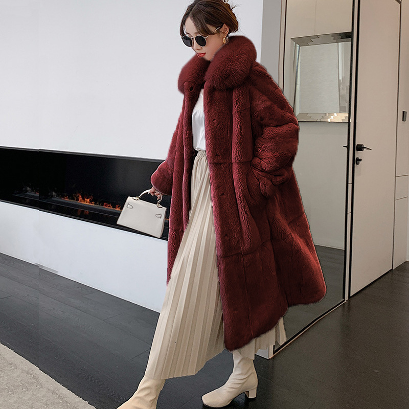 Big Collar Faux Fur Women Winter Lapel Long Plush Coat Dropped Sleeves Fashion Fluffy Jacket Teddy Female Overcoats 5Xl