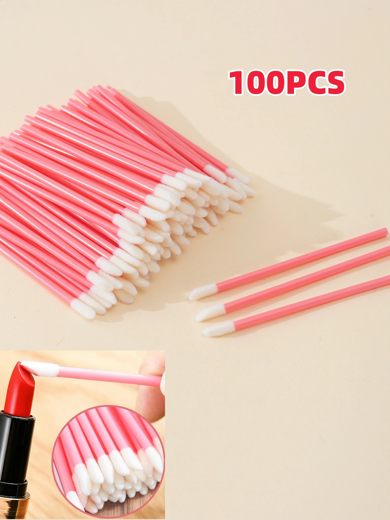 100 disposable lip brushes lip gloss decals for eye black eye shadow lipstick 241008