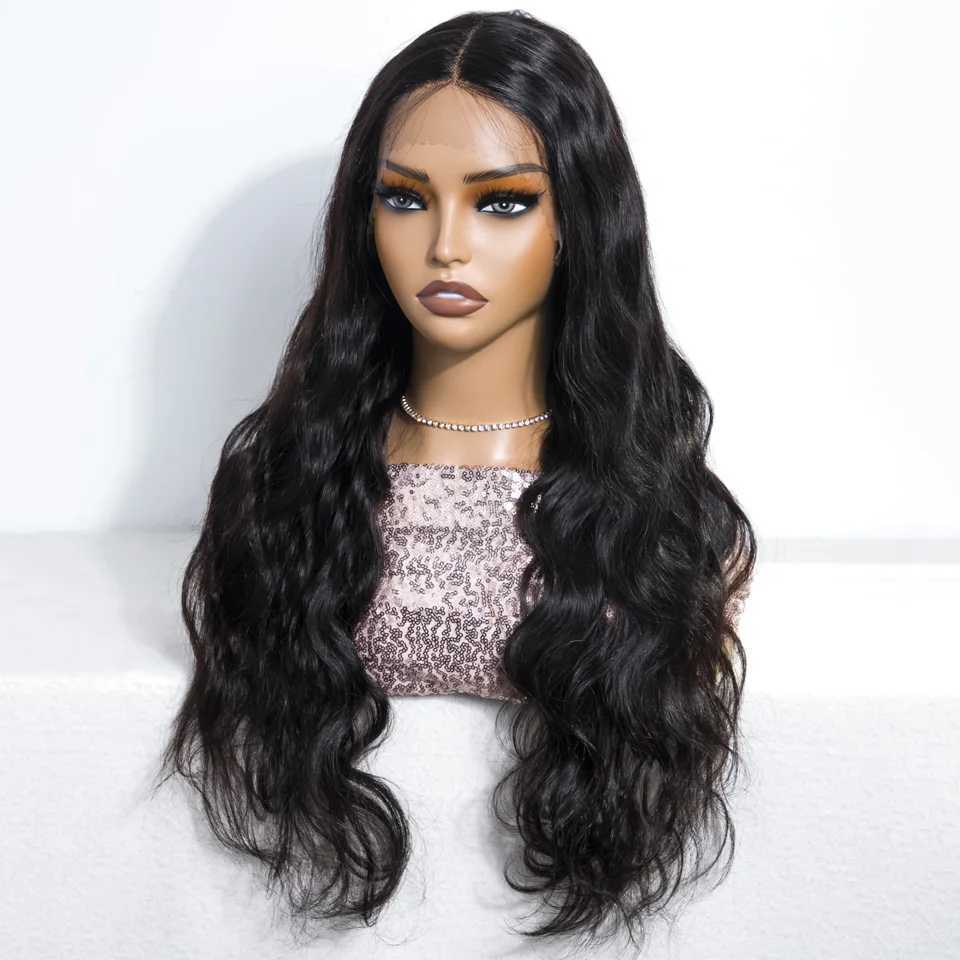 Sleek 28 Inch Hd Lace Wig 13x6x1 Human Hair Body Wave Lace Front Wig 100% Natural Brazilian Hair HD Real Lace Human Hair WigsXJ241008