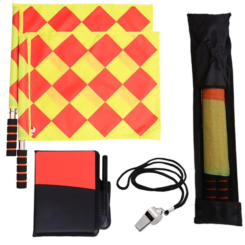 Football Reference Flag Coin Card Whistle Set Professional Sports Training Match Outdoor Survival Tools 241008
