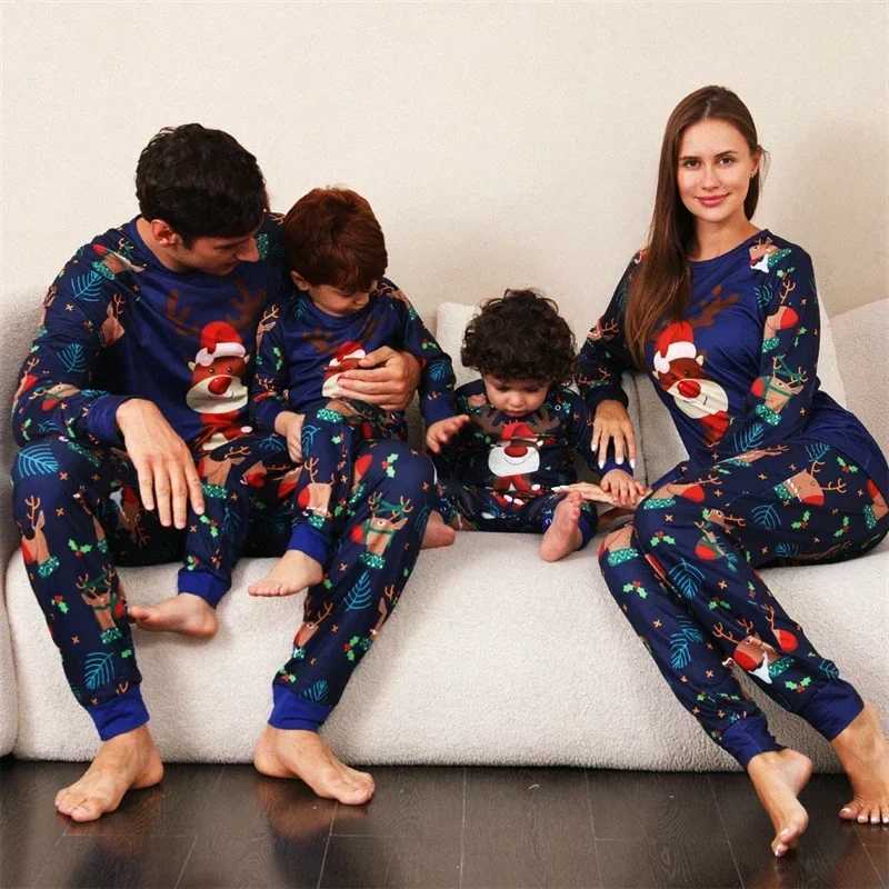 Father Mother Child Pajamas Father Mother and Me Christmas Pajamas 2023 Christmas Deer Family Matching Pajama Set W241008