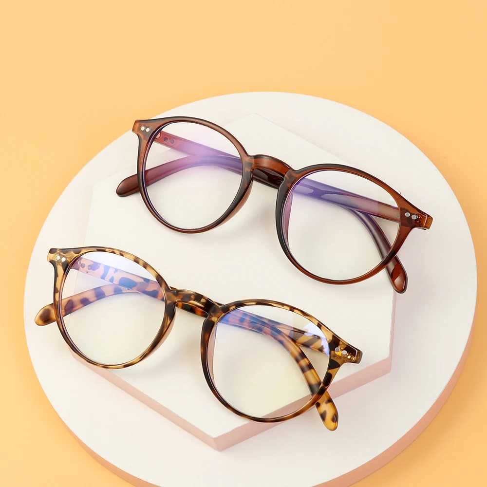 Anti Blue Light Glasses Retro Ultralight Round Frame For Women Men Optical Spectacles Blocking Gaming Filter GlassesX241008