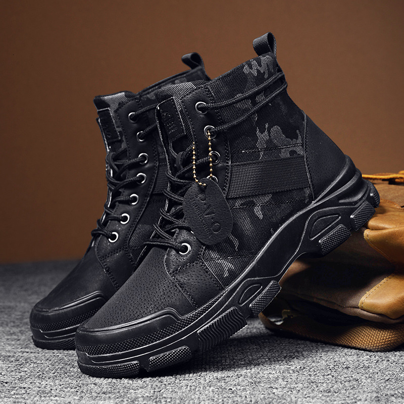 Free shipping designer shoes men's winter boys' campus sports shoes fashion trend casual men's shoes work shoes mid help Martin boots d