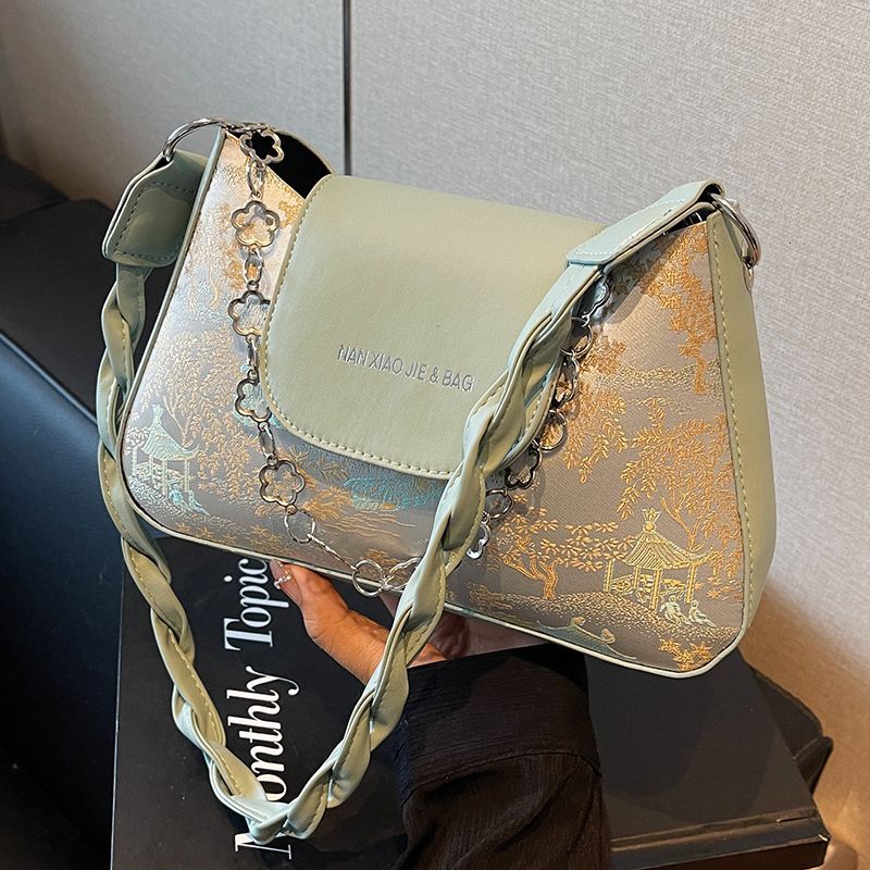 High end niche 2024 new fashionable multifunctional shoulder bag for women, French texture handbag
