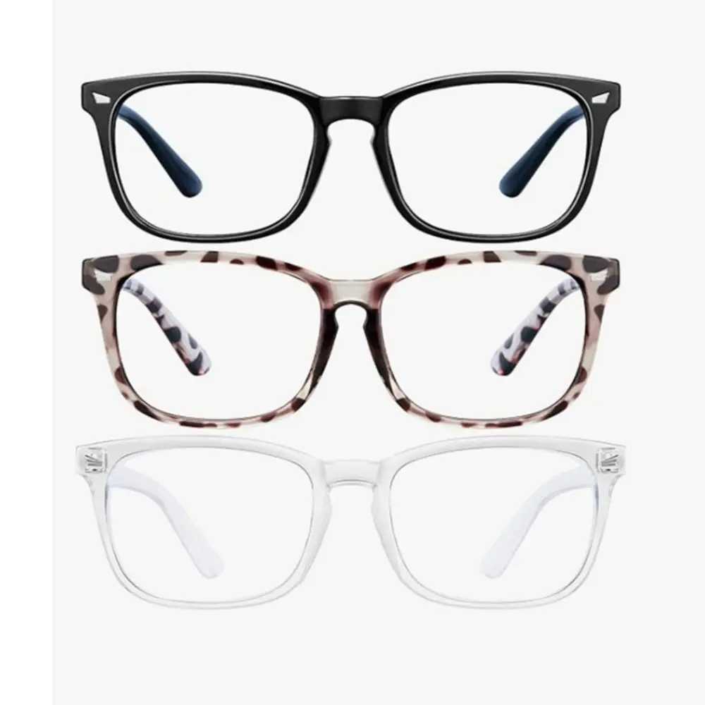 Portable Blue Light Blocking Glasses Black Leopard Square Frame Eyeglasses Men and Women Anti Blue Ray Office Computer GogglesX241008