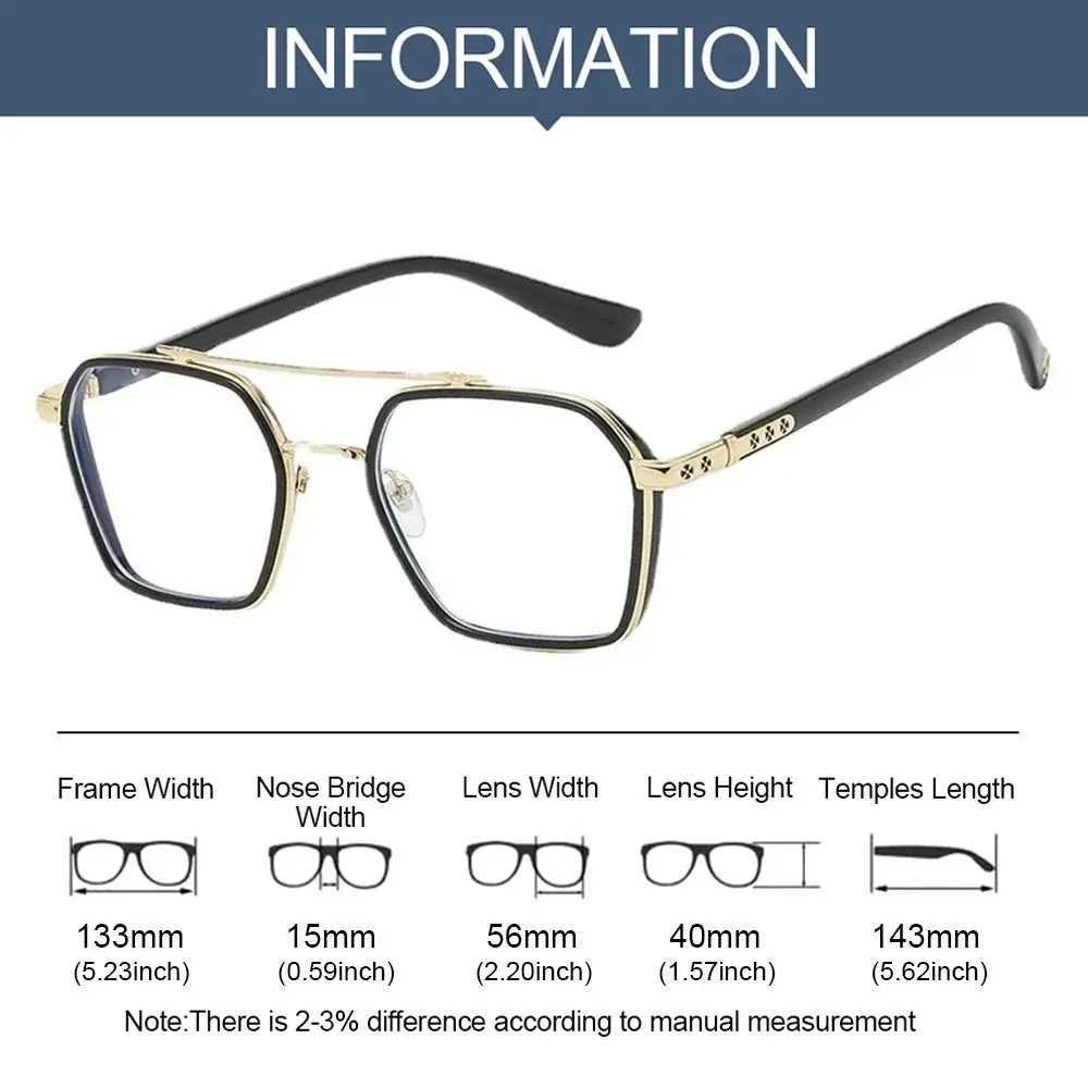 Anti Blue Light Glasses Women Men Trendy Office Optical Spectacle Blue Ray Blocking Eyewear Fashion Metal Frame Computer GogglesX241008