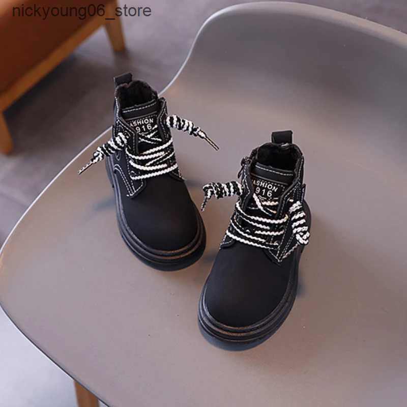 Boots New Kids Shoes Boots for Girl Spring Autumn Solid Color Boys Causal School Boots Fashion Versatile Children Platform Ankle Boots L240910
