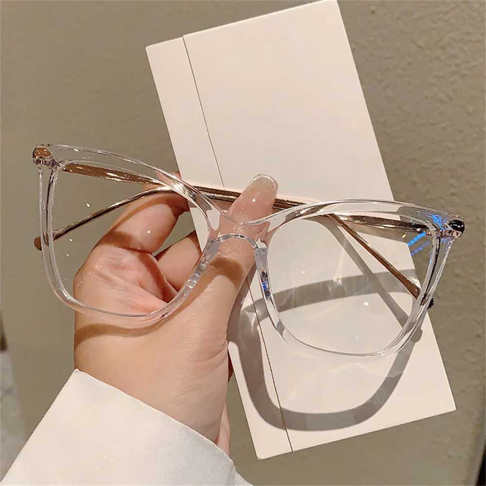 Retro Cat Eye Metal Eyeglasses Frame Anti Blue Light Glasses Women Brand Designer Myopia Optical Glasses Computer GogglesEyewearX241008