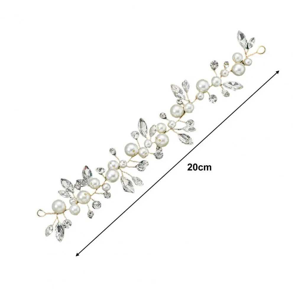 Fabulous Bride Headdress Wired Bride Wedding Headdress Artificial Pearl Decoration Exquisite Hair Jewelry Wedding Accessories W241007
