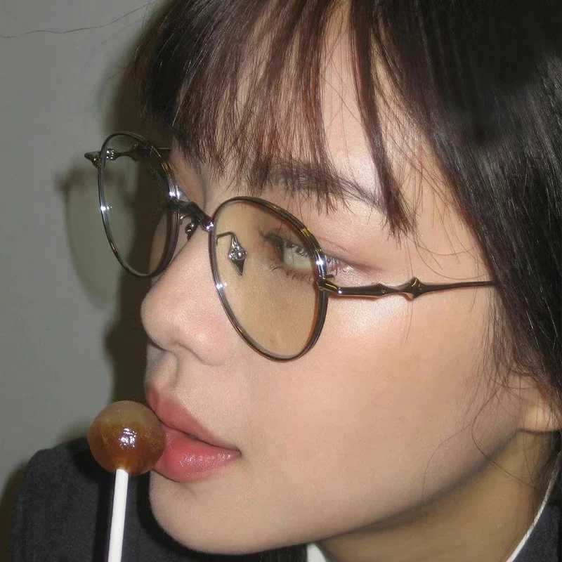 Vintage Anti Blue Light Glasses Women Small Frame Metal Oval Shades Sunglasses For Men Eyewear Frames Ladies Sun Glasses DesignX241008