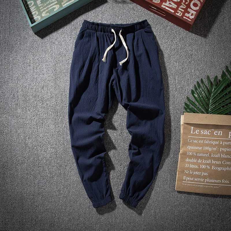 New Mens Jogging Pants Streetwear Loose Casual Cotton Linen Trouser Man 2021 Harem Pants Harajuku Oversized Men Sweatpants 5XLX241008