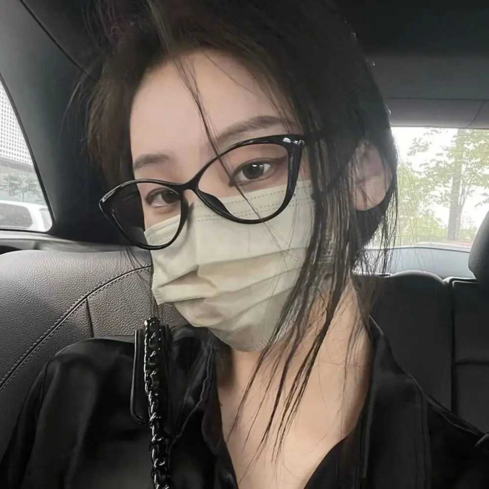 European American Trendy Glasses Anti Blue Light Glasses Retro Large Frame Ultralight Optical Spectacle Eyeglass Women GogglesX241008